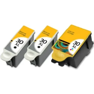 30XL Compatible High-Yield Ink Cartridge 3-Pack – Black & Color Combo Bundle
